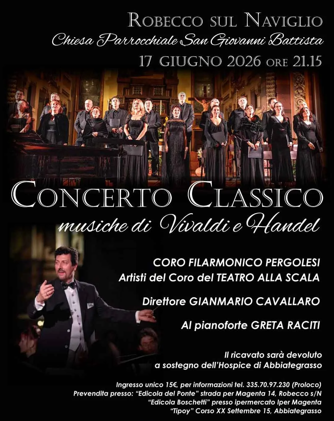 Locandina del concerto di Robecco sul Naviglio